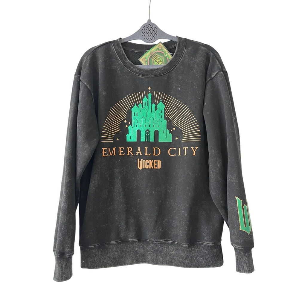 Wicked Emerald City crewneck Women's Sweatshirt Medium NWT